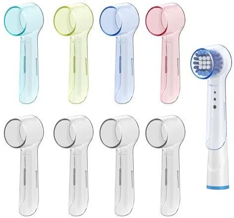 Dazkzooy Copri Spazzolino Elettrico - Copertura Antipolvere 8 Pezzi Copritestine Universale per Spazzolino O-rale B, Custodia Protettiva per Viaggi/Lavoro