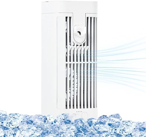 WJnflQN Enfriador de aire evaporativo, enfriador de aire personal de ahorro de energía, ventilador de nebulización, diseño de luz nocturna, cable USB incluido con aire acondicionado USB