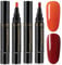 2 Colors Nail Polish Pens,3 In 1 Gel Nail Polish Pen,Nail Art Pens,Nail Polish Gel Pen,Nail Varnish Pens,Nail Polish Gel for Women,Portable Nail Art Graffiti Pen,Nail Gel Polish Set for Home Salon