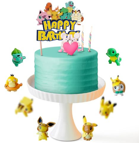 Tortendekoration Cake Topper Set, Cartoon anime Tortendeko geburtstag, MiniFiguren Cake Topper, Kuchen Figuren Set, Kindergeburtstag Party Mädchen Junge Cupcake-Dekorationen Spielzeug (A)