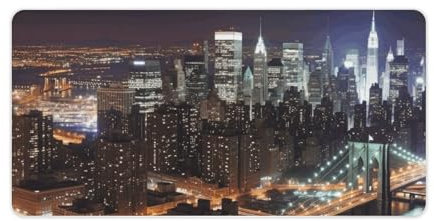New York Night Schreibtischunterlage, 61 x 30,5 cm, multifunktionale Schreibtischunterlage, rutschfest, für Büro und Zuhause