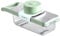 Mandoline de Cuisine Manuelle avec Collecteur de Légumes, Coupe Légumes Multifonctions pour Râpeuse à Légumes et Fromage, avec 6 Lames Réglables et Protection des Doigts (6-en-1 Vert)