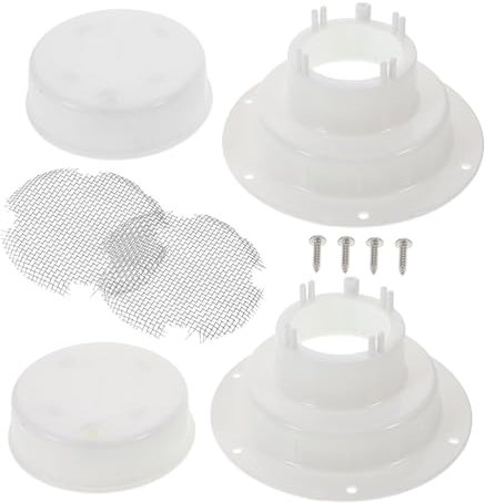 Ciieeo Lot De 2 D'Aération pour Toilettes De Camping-Car Kit De Ventilation De Plomberie avec Écran Couvercle De Drainage De Salle De Bain Bouchon D'Aération Rond en