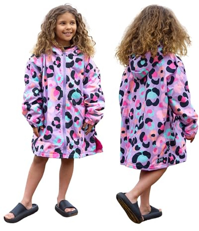 OHS Kids Drying Robe, Keep Dry & Warm Robe Outdoor Kids Changing Robe for Privacy Boys Girls Waterproof Coat for Outdoors Swimming Surfing Camping - S/M - L/XL