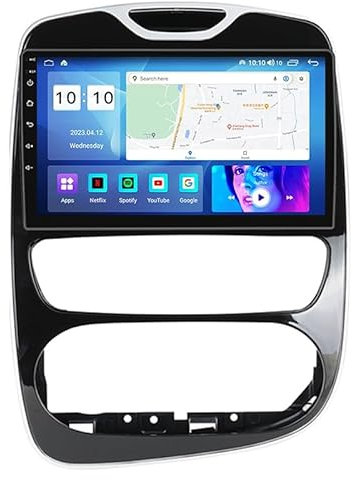 BUCHUAN Android 10 Doppia DIN Autoradio GPS Navigation per Renault Clio 4 BH98 KH98 2012-2018, Utoradio con Vivavoce Bluetooth Supporto Comandi al Volante WiFi 4G Dual USB,4 Core WiFi 1G+16G