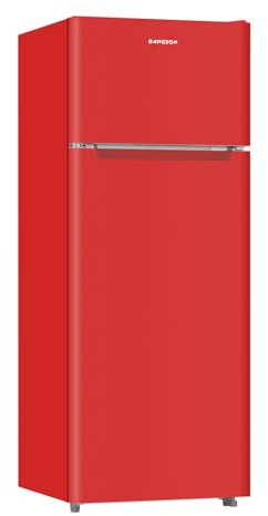 BANGSON 7.7 Cu.Ft Refrigerator with Top Freezer Apartment Size Red