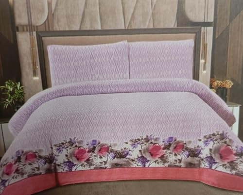 Corredocasa Completo Letto Lenzuola in Pile Coral Soffice Caldo Termico Top QUALITA' Made in Italy Morbidissimo cm. 240 X 280 (Matrimoniale, Rosa)