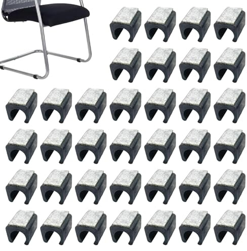 24 Stuhlgleiter Freischwinger, Filzgleiter Für Schwingstühle, U-Form Mit 22 Mm Innendurchmesser, rutschfeste Stuhlfüße Für Parkett Und Laminat