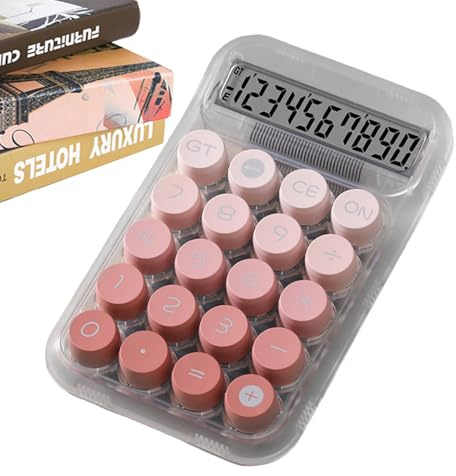 Portable Numeric Keypad - Cute Desktop Mechanical Calculator Non-Slip Tool | Clear Button System, Sturdy Accurate Computing Frame Structure, Gadget Accessory