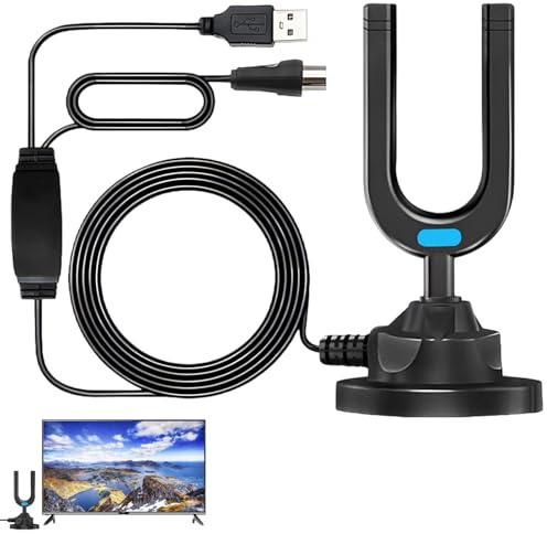 U-Shaped Digital Tv Antenna Indoor,Tv ArielIndoor Outdoor With Strong Signal Reception For Hd & Dab Radio,Indoor Outdoor Tv Aerials For Smart Tv, 4k & 1080p Hdtv