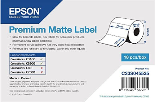 Epson Premium matte Label, 76 x 127 mm, 265 Stück