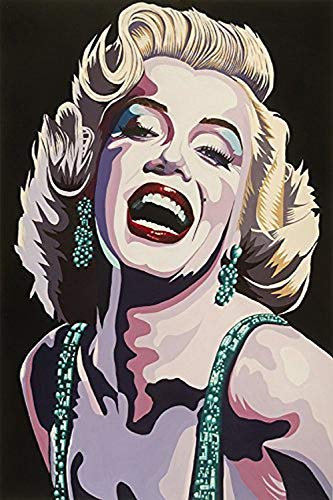 Dazzling Marilyn von Karl schwarz 36 x 24 Kunstdruck Poster Wall Decor Marilyn Monroe Vintage Poster City Hollywood zum Sammeln Kuriositäten Glam Glitter Glitz rot Lippenstift Marilyn Monroe smiling