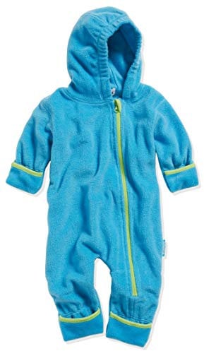 Playshoes Fleece-Overall Unisex Kinder Jumpsuit, aquablau, 62