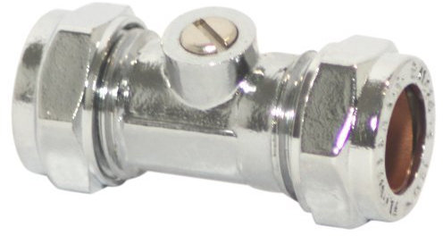 Plumb Pak 4 X Compression Isolator Valve 15mm Chrome - Pack of 2