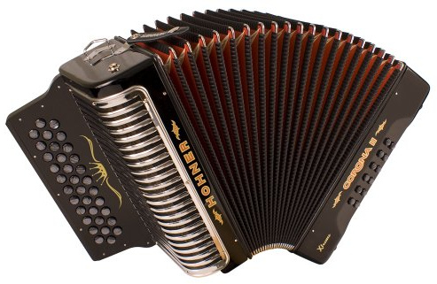 Hohner Corona Xtreme II 34-Button Accordion, FBbEb, Black