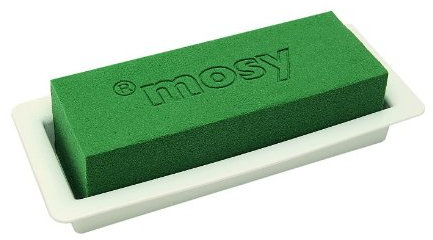 mosy Tischschale 25 cm, 6 Stck, Schale m. Steckschaum f. frische Blumen-Deko, Steckmasse, Tischdeko, Blumen-Gestecke
