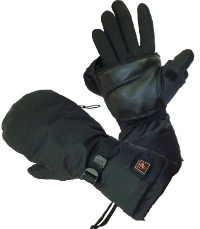 Alpenheat Fire Mitten Beheizter Fäustling mit Integriertem Unterziehhandschuh, Schwarz, M, AG4