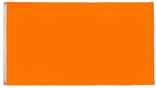 AZ FLAG - Bandera Unicolor Naranjo - 90x60 cm - Bandera Naranja 100% Poliéster Con Ojales de Metal integrados - 50g - Colores Vivos Y Resistente A La Decoloración