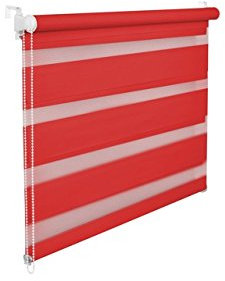 KS Handel 24 DOPPELROLLO DUOROLLO 80 cm BREIT 150 cm LANG ROT INKL. SEILZUG FENSTERROLLO KLEMMROLLO Jalousie