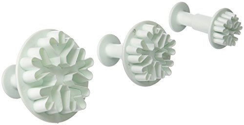 Lot de 3 Flocon de neige Décoration Fondant Cookie gâteau Outil de gaufrage Big la Reine des neiges Piston Cutter Sugarcraft Cutter moule