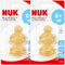 Nuk 10121020 Latex-Trinksauger First Choice+, Größe 2 (ab 6 Monate) M, 2er Pack (2 x 2er Blister)