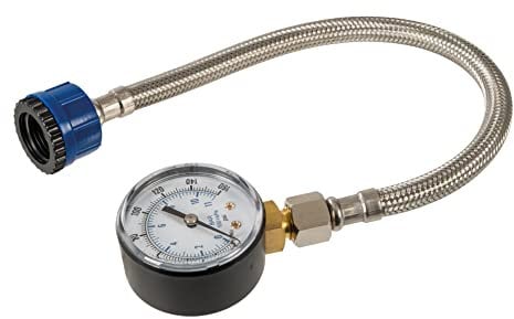 Silverline Tools 482913 Manómetro con Tubo Flexible para Tuberías de Agua, 0-11 Bar (0-160 psi)