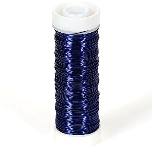 Bütic Draht - Bindedraht - Wickeldraht - Basteldraht 0,50mm Ø - 50m, Farbe:Blau