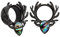 Huacan 2 Stück Flesh Tunnel Hochwertige Chirurgenstahl 316L Schwarz Süßes Reh Double flared Tunnel Expander 10mm