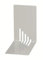 MAUL Buchstütze, Metall, schmal, 85 x 140 x 140 mm, 0,8 mm, grau (2 Stück), Sie erhalten 1 Packung á 2 Stück