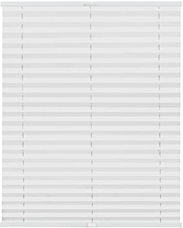 Lichtblick Plissee Klemmfix nach Maß, ohne Bohren, verspannt, Verdunkelung, Blickdicht, Made in Germany, Verdunklungsplissee - Weiß 70 cm x 210 cm (B x L)