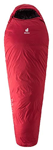 deuter Orbit -5° SL Damen Kunstfaser Schlafsack, cranberry-aubergine, Zip left