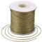 Craftdady Geflochtene, gewachste Schnur, 0,5 mm, Kunstleder, Polyester, gewachst, für selbstgemachte Halsketten, Armbänder, Schmuckherstellung, 180 m, Dunkelkhaki