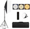 Set di illuminazione Softbox, kit professionale per studio professionale, attrezzatura continua con treppiedi da 2 m, 3200-5500 K, tripla lampadina LED con telecomando per fotografia fotografica