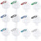 Jubaopen 50ml Hand Sanitizer Bottles With Clip - 12Pcs Refillable Clear Keychain Containers, Squeeze Empty Gel Bottles With Hook