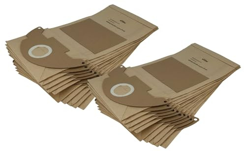 vhbw 20x Staubbeutel kompatibel mit Kärcher 3001 Plus | 3001, 2601, 2501, 2601 plus, A 2120, 2501TE Staubsauger - 42,5cm x 24,8cm braun