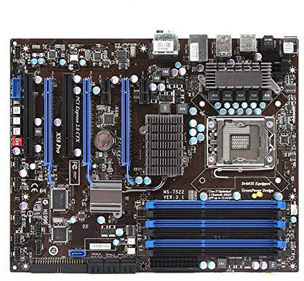 Placa Base Gaming ATX Placa Base ATX para Juegos Apta para Placa Base Fit For MSI X58 Pro LGA 1366 DDR3 para Placa Base De Escritorio Intel X58A X58M SATA II PCI-E X16 Placa Madre