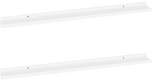 vidaXL 2X Wandregal Bücherregal Wandboard Schweberegal Hängeregal Dekoregal Freischwebend Regal Büroregal Wandablage Weiß 100x9x3cm