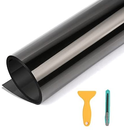 KALIWA Auto Pellicola Adesiva in PVC, Pellicola di Protezione (Nera Chiaro per Fanale Posteriore, 30cm*300cm)