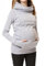 DolceTiger Enceinte Sweat à Capuche Sweat-Shirt pour Femme Manches Longues et Col Roulé Haut Pull d'allaitement Femme Haut d'allaitement Multifonctionnel Hauts de Maternité avec Poches (Gray, L)