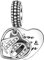BIZK Damen Herz Liebe Charm Anhänger für Armband 925 Sterling Silber Charm Bead Pendant für Europäische Armbänder und Halsketten (40)