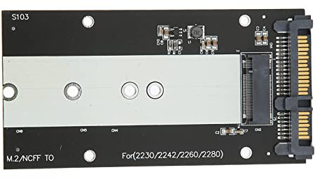 Annadue Adaptador Convertidor M.2 NGFF a SATa III Compatible con 2230/2242/2260/2280 M.2 SSD, S103 PCBA-RTK Tarjeta de Ajuste de Unidad de Estado Sólido M.2 NGFF a SATa III SSD.