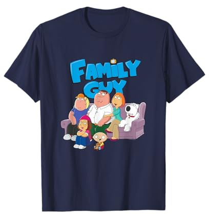 Family Guy Griffin Family with Logo Cartoon T-Shirt