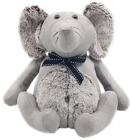 lesser and pavey LP48879 Faux Leather Elephant Design Doorstop | Grey Accessory