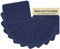 12 Pieces Dark Blue Premium Quality Fabric Iron-on Patches, Strong Glue, 100% Cotton Repair Decorating Kit, Size 3 x 4-1/4 (7.5 cm x 10.5 cm)