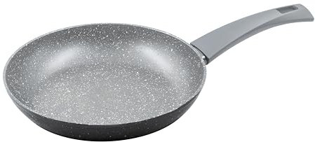 Zanetti - Padella antiaderente DURAPIETRA, adatta a tutti i piani cottura incluso induzione, fondo indeformabile, rivestimento alto spessore, manico soft touch, Diametro 26 cm