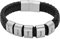 Heideman Armband Herren aus Leder schwarz matt - Lederarmband Titus mit silberfarbenen Gravurplättchen für Männer - Personalisiertes Geschenk