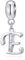 Initial E Anhänger Charm, Buchstabe E Charms Fit Pandora Ostertag Armband, 925 Sterling Silber Dangle CZ Alphabet Perlen