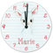 timalo® Wanduhr Tiere Kinderzimmer personalisiert mit Namen | Geschenk Uhr für Kinder mit süßen Tiermotiven | Schaf glasuhr-t-06