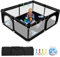 Wholede Laufstall Baby, 127x127cm Laufgitter Baby Faltbar, Baby Playpen, Spielecke für Babys mit 50 Spielbällen und 4 Zugring