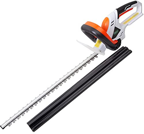 Shear Shrubber Trimmer 20V Taille-haie électrique, Home Garden le Élagage Machine, Tondeuse à gazon portative pour Park Street Side (Couleur : Blanc, Taille : 22,4 pouces) (Blanc 22,4 pouces) (Blanc 2